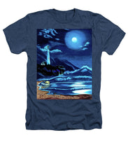 Load image into Gallery viewer, Lighthouse Moonlit Sky - Heathers T-Shirt
