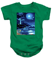 Load image into Gallery viewer, Lighthouse Moonlit Sky - Baby Onesie
