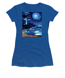 Lighthouse Moonlit Sky - Women's T-Shirt
