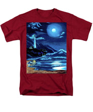 Load image into Gallery viewer, Lighthouse Moonlit Sky - Men&#39;s T-Shirt  (Regular Fit)
