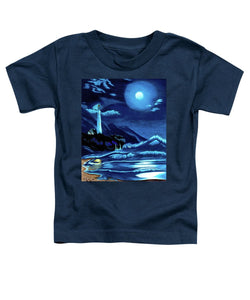 Lighthouse Moonlit Sky - Toddler T-Shirt