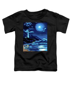 Lighthouse Moonlit Sky - Toddler T-Shirt