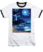 Load image into Gallery viewer, Lighthouse Moonlit Sky - Baseball T-Shirt

