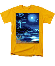 Load image into Gallery viewer, Lighthouse Moonlit Sky - Men&#39;s T-Shirt  (Regular Fit)
