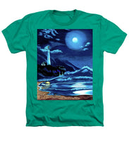 Load image into Gallery viewer, Lighthouse Moonlit Sky - Heathers T-Shirt
