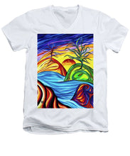 Load image into Gallery viewer, Night to Day - Men's V-Neck T-Shirt
