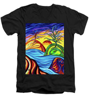 Load image into Gallery viewer, Night to Day - Men's V-Neck T-Shirt
