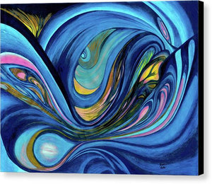 Abstract Blue Personality  - Canvas Print