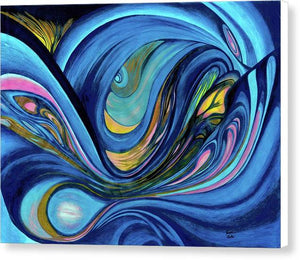 Abstract Blue Personality  - Canvas Print