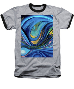 Abstract Blue Personality  - Baseball T-Shirt