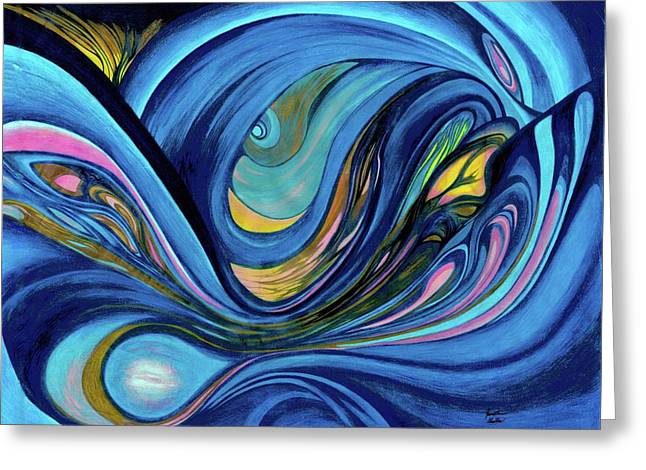 Abstract Blue Personality  - Greeting Card