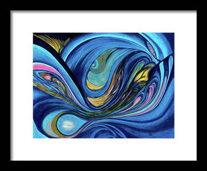 Abstract Blue Personality  - Framed Print