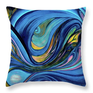 Abstract Blue Personality  - Throw Pillow