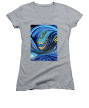 Load image into Gallery viewer, Abstract Blue Personality  - Women&#39;s V-Neck
