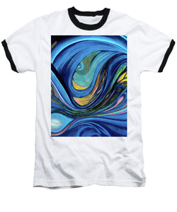 Abstract Blue Personality  - Baseball T-Shirt