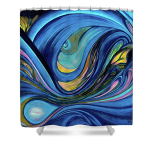 Abstract Blue Personality  - Shower Curtain